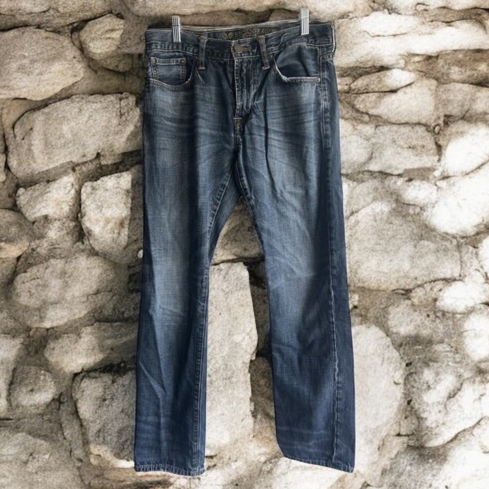 American Eagle 30x32 Men's Slim Straight Jean - Blue Denim